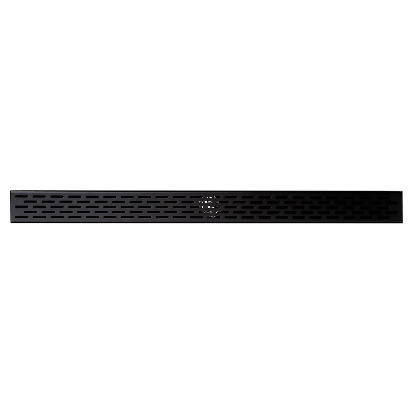 ALFI Brand ABLD36C-BM 36" Black Matte Stainless Steel Rectangle Linear Shower Drain With Groove Holes