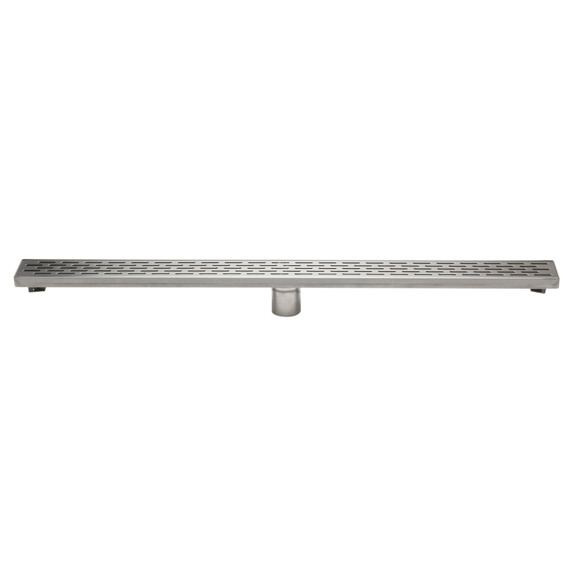 ALFI Brand ABLD36C-BSS 36" Brushed Stainless Steel Rectangle Linear Shower Drain With Groove Holes