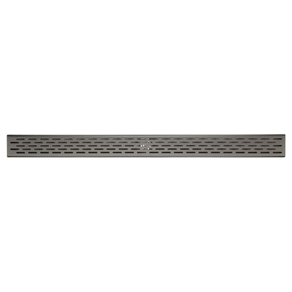 ALFI Brand ABLD36C-BSS 36" Brushed Stainless Steel Rectangle Linear Shower Drain With Groove Holes
