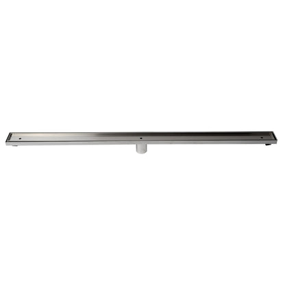 ALFI Brand ABLD47A 47" Brushed Stainless Steel Rectangle Linear Shower Drain Without Cover