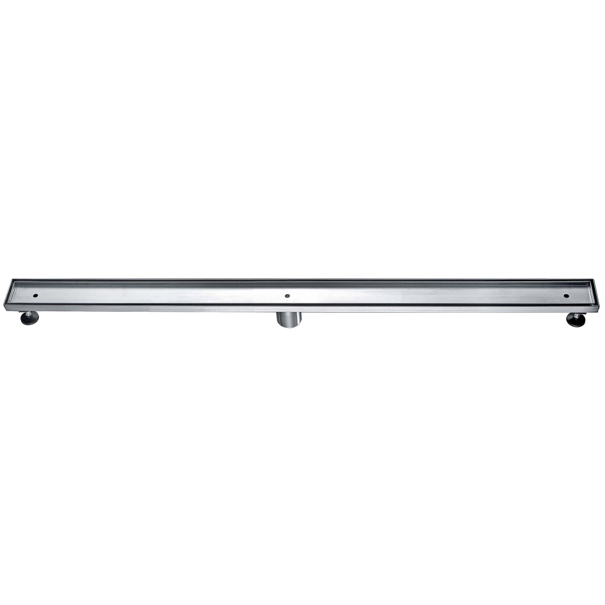 ALFI Brand ABLD47A 47" Brushed Stainless Steel Rectangle Linear Shower Drain Without Cover