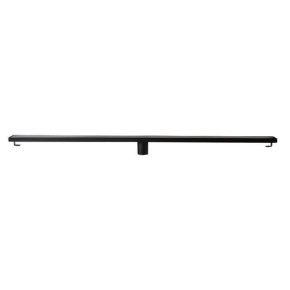 ALFI Brand ABLD47B-BM 47" Black Matte Stainless Steel Rectangle Linear Shower Drain With Solid Cover