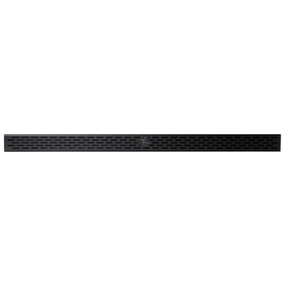 ALFI Brand ABLD47C-BM 47" Black Matte Stainless Steel Rectangle Linear Shower Drain With Groove Holes