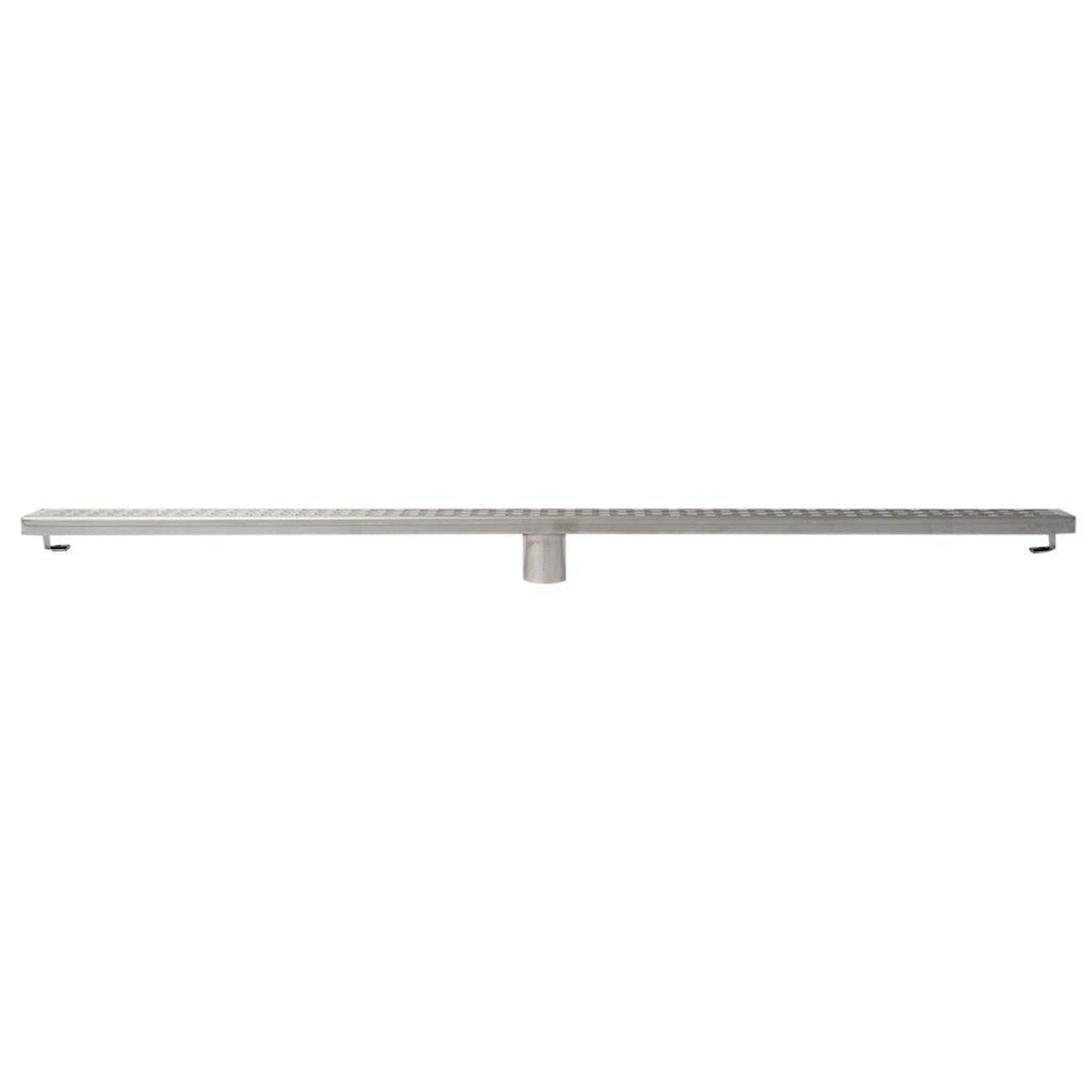 ALFI Brand ABLD47C-BSS 47" Brushed Stainless Steel Rectangle Linear Shower Drain With Groove Holes