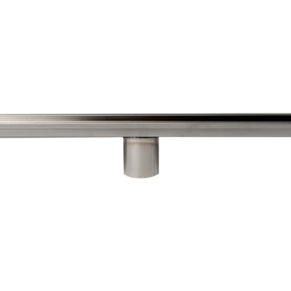 ALFI Brand ABLD59A 59" Brushed Stainless Steel Rectangle Linear Shower Drain Without Cover