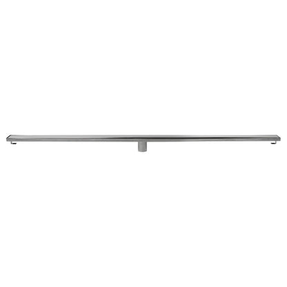 ALFI Brand ABLD59B-PSS 59" Polished Stainless Steel Rectangle Linear Shower Drain With Solid Cover