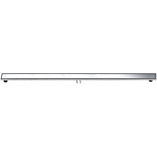 ALFI Brand ABLD59B-PSS 59" Polished Stainless Steel Rectangle Linear Shower Drain With Solid Cover