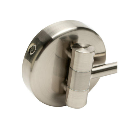 ALFI Brand ABM8WR-BN 8" Brushed Nickel Wall-Mounted Round 5x Magnifying Cosmetic Mirror
