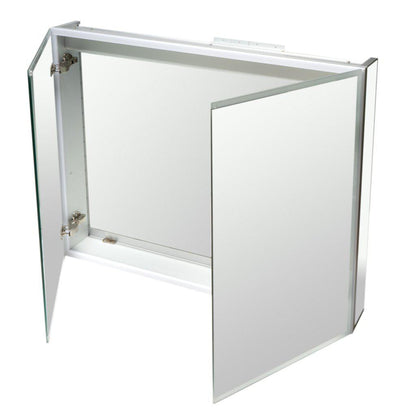 ALFI Brand ABMC3630 36" x 30" LED Lighted Hinged Double Door Framed Mirror Medicine Cabinet With Tempered Glass Shelves