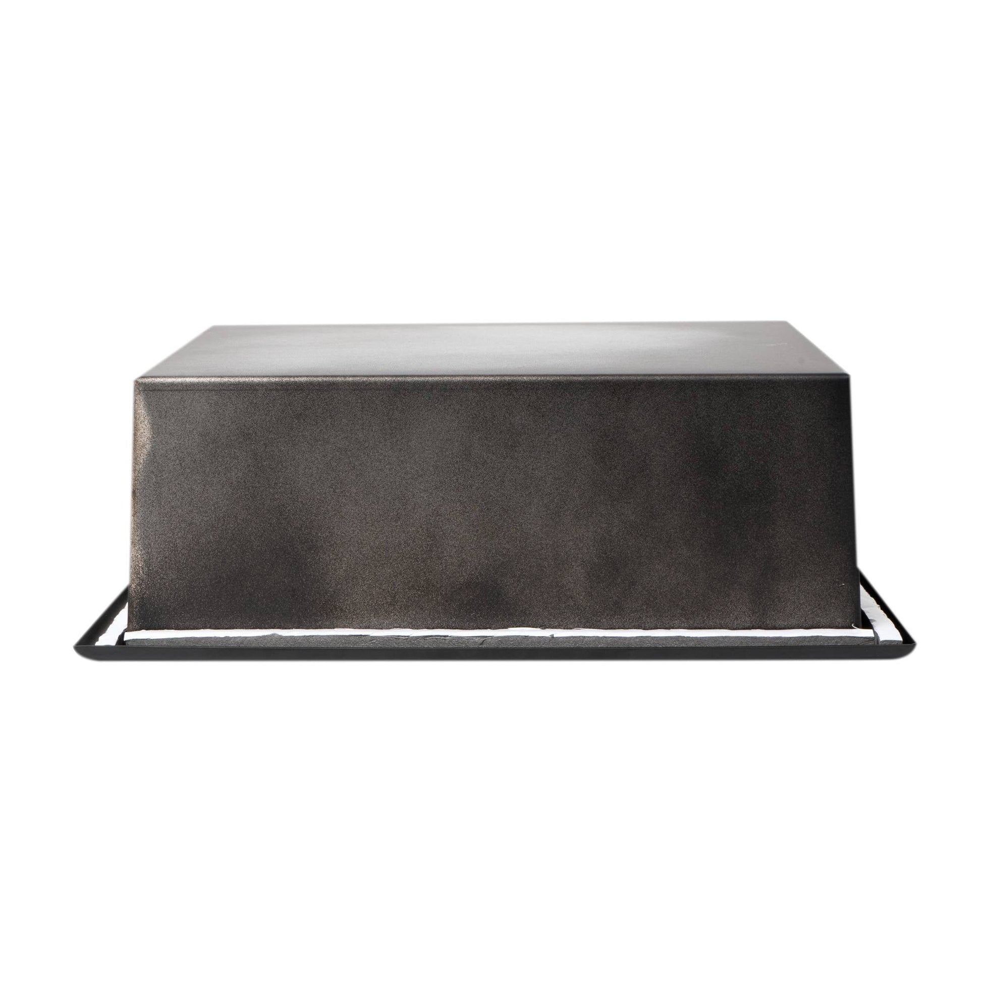 ALFI Brand ABNC1212-BLA 12" Black Matte Stainless Steel Square Single Shelf Bath Shower Niche
