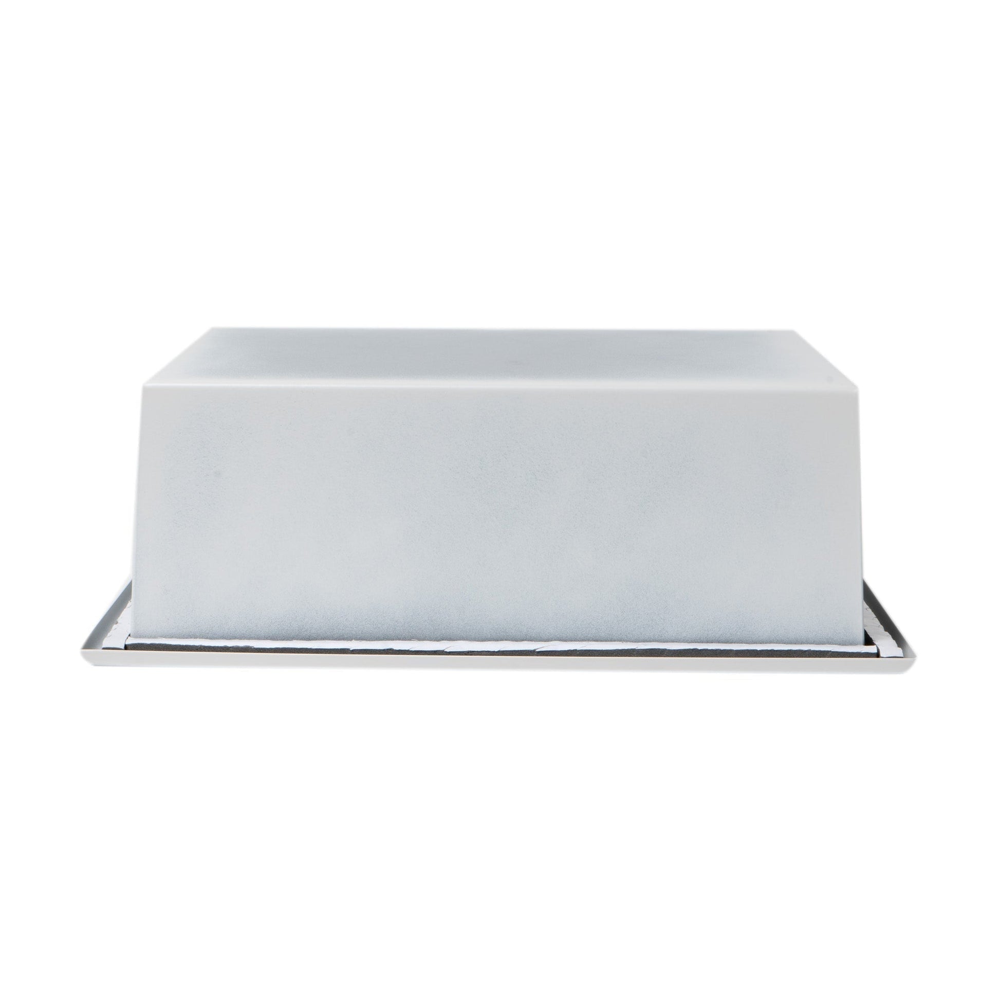 ALFI Brand ABNC1212-W 12" White Matte Stainless Steel Square Single Shelf Bath Shower Niche