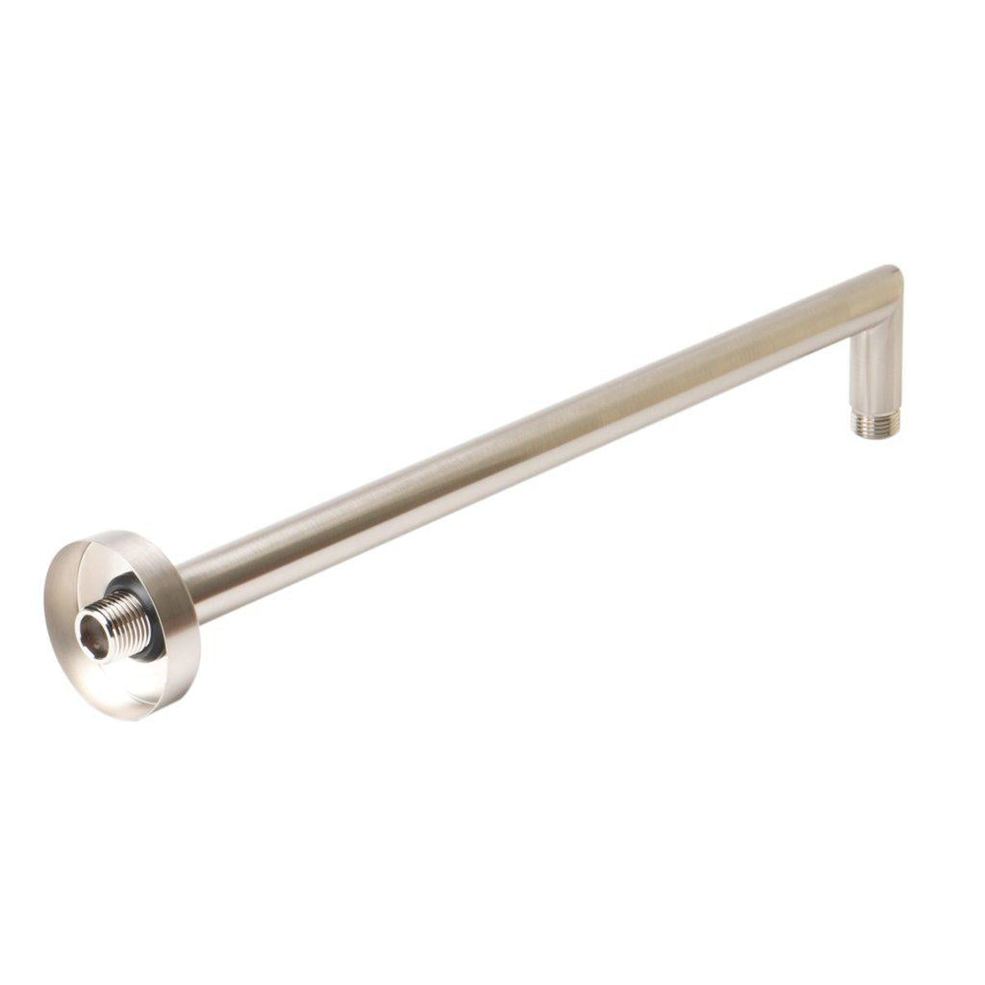 ALFI Brand ABSA16R-BN 16" Brushed Nickel Wall-Mounted Round Solid Brass Shower Arm