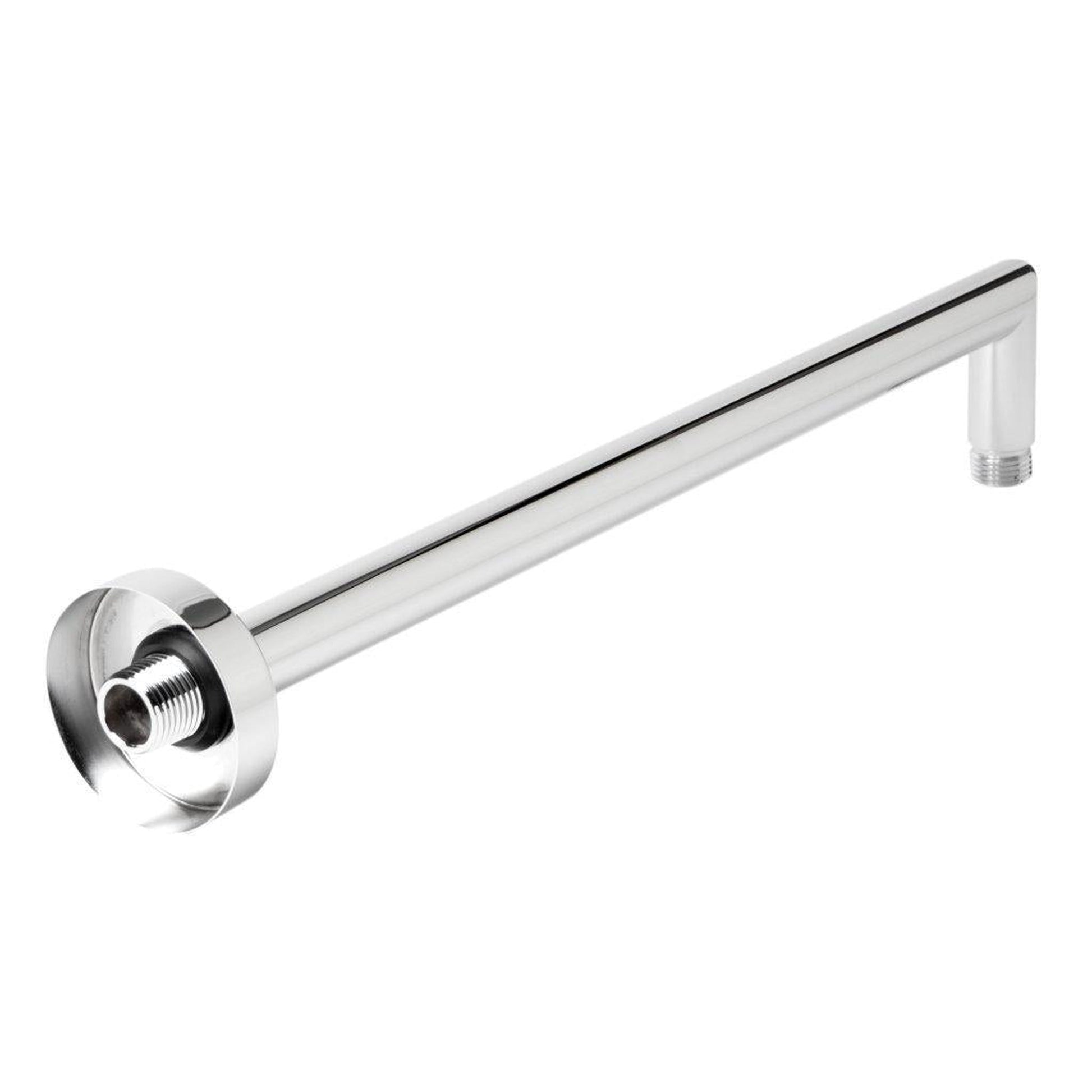 ALFI Brand ABSA16R-PC 16" Polished Chrome Wall-Mounted Round Solid Brass Shower Arm