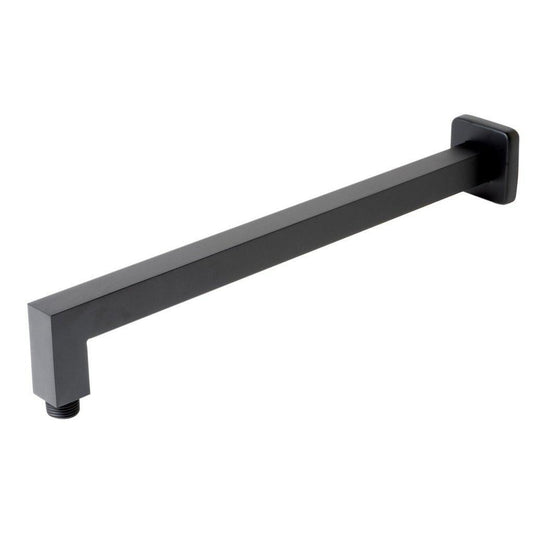 ALFI Brand ABSA16S-BM 16" Black Matte Wall-Mounted Square Solid Brass Shower Arm