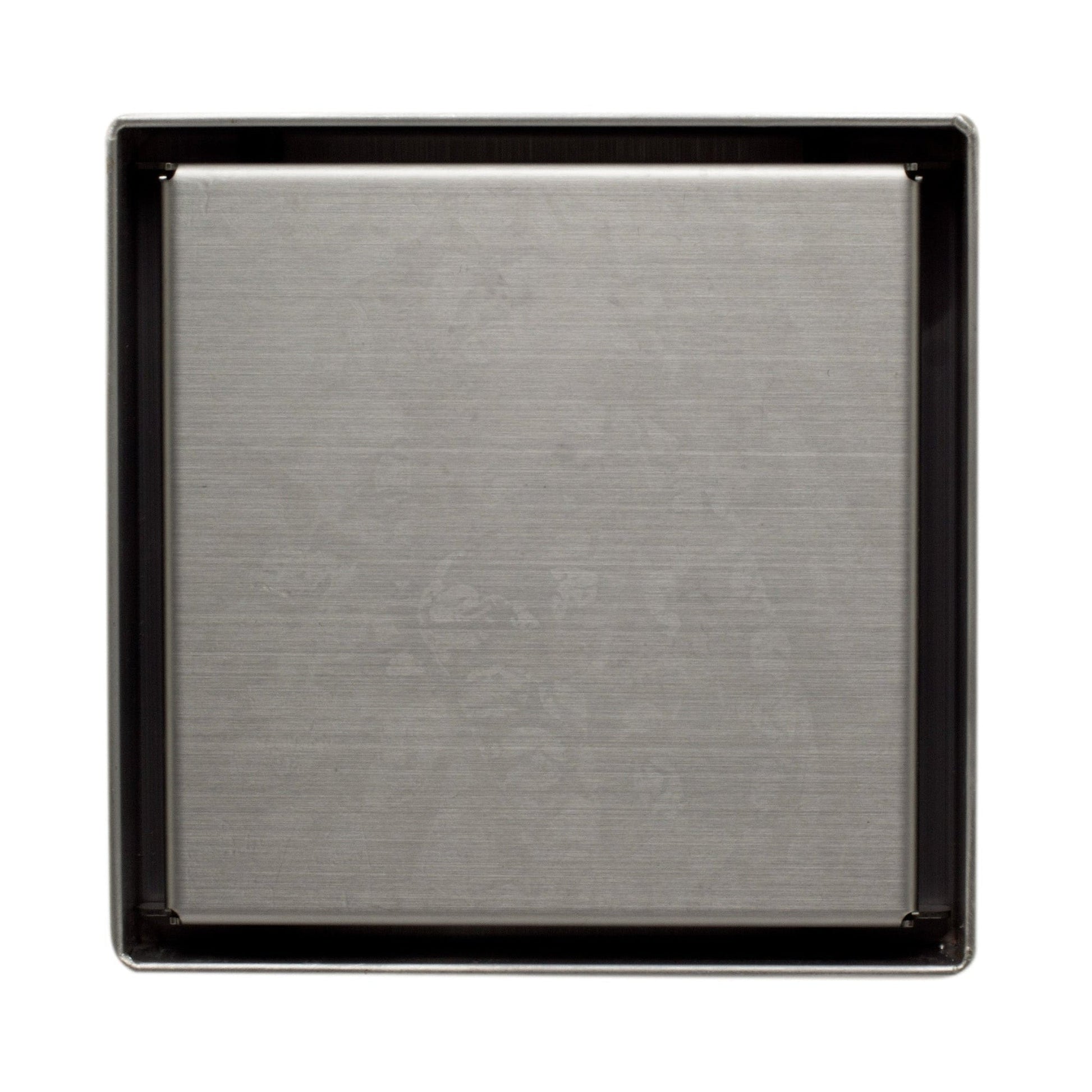 ALFI Brand ABSD55B-BSS 5" Brushed Stainless Steel Square Shower Drain With Solid Cover