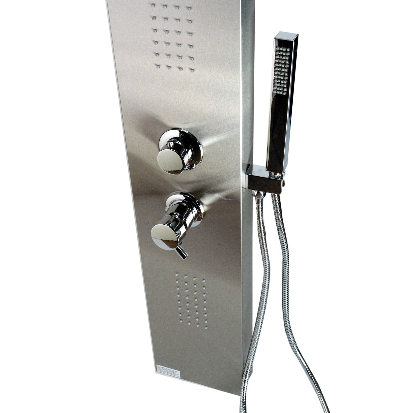 ALFI Brand ABSP20 Brushed Stainless Steel Rectangle Shower Panel With 2 Body Sprays