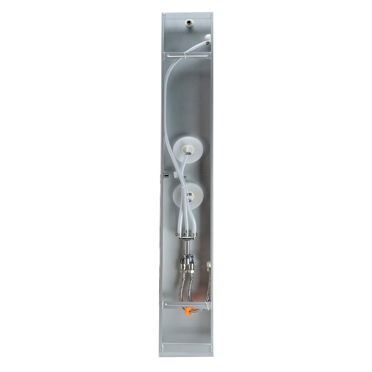 ALFI Brand ABSP50W White Glass Rectangle Shower Panel With 2 Body Sprays and Rain Shower Head