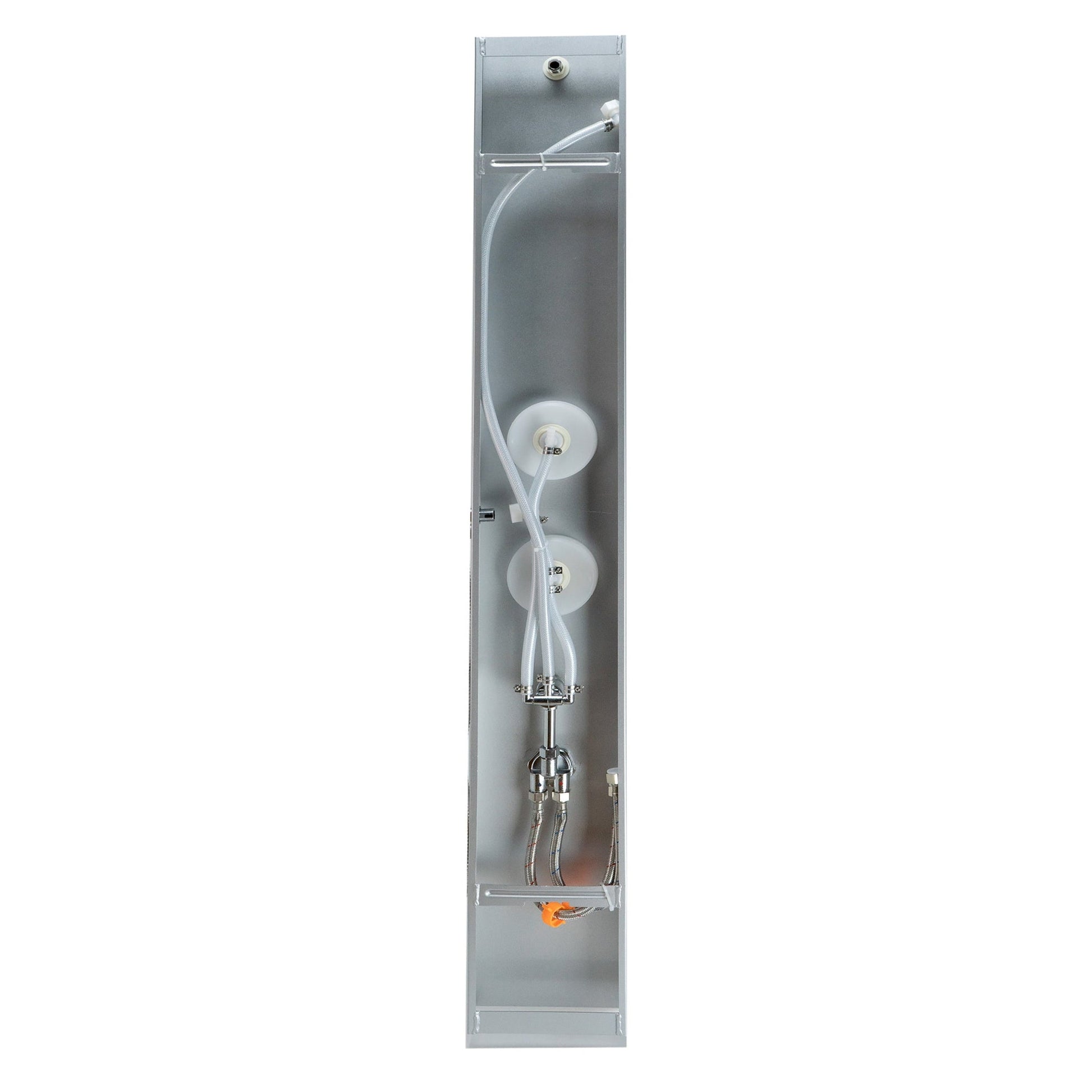 ALFI Brand ABSP50W White Glass Rectangle Shower Panel With 2 Body Sprays and Rain Shower Head