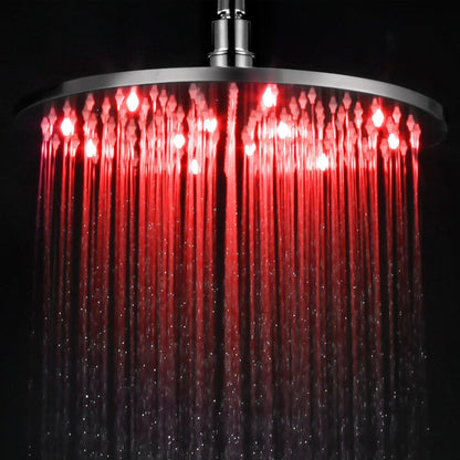 ALFI Brand LED12R-PC 12" Round Polished Chrome Wall or Ceiling Mounted Multi Color LED Rain Shower Head