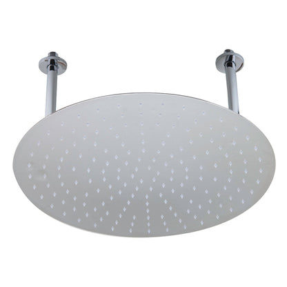ALFI Brand RAIN20R-PSS 20" Round Polished Solid Stainless Steel Wall or Ceiling Mounted Ultra Thin Rain Brass Shower Head