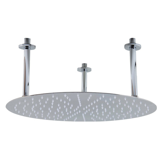 ALFI Brand RAIN20R-PSS 20" Round Polished Solid Stainless Steel Wall or Ceiling Mounted Ultra Thin Rain Brass Shower Head