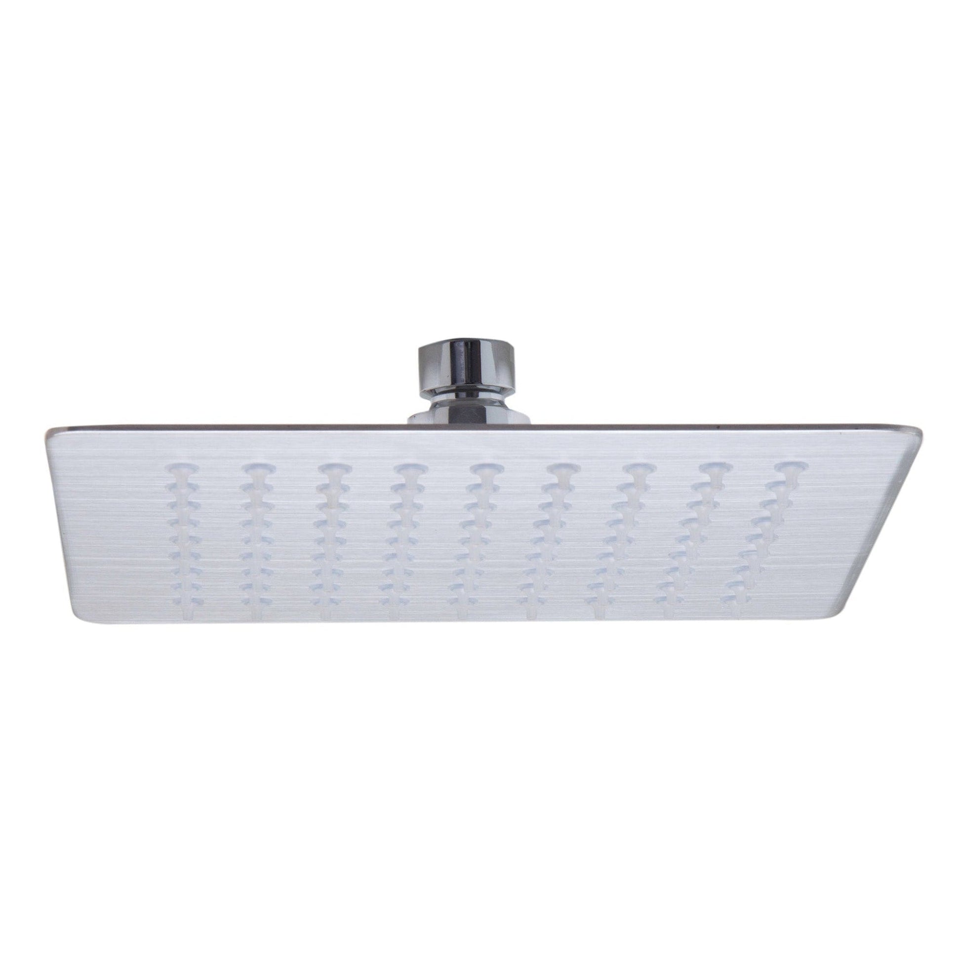 ALFI Brand RAIN8S-BSS 8" Square Solid Brushed Stainless Steel Wall or Ceiling Mounted Ultra Thin Rain Brass Shower Head