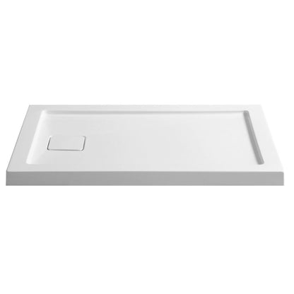 ANZZI Forum Series 48" x 32" Left Drain With Cover Single Threshold White Shower Base