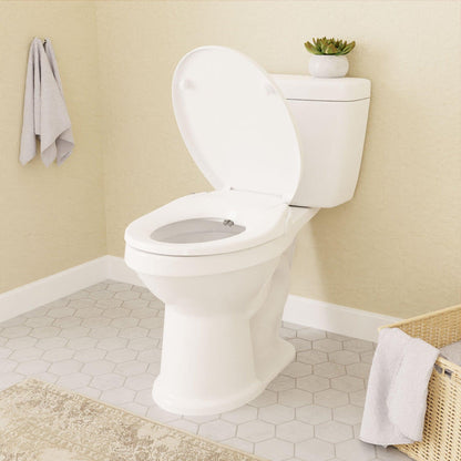 ANZZI Hal Series White Soft Close Non-Electric Toilet Seat With Dual Nozzle and Built-In Side Lever