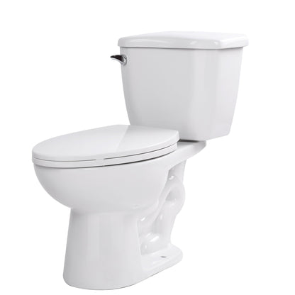 ANZZI Kame Series White Elongated Bathroom Toilet With Dual Flush System