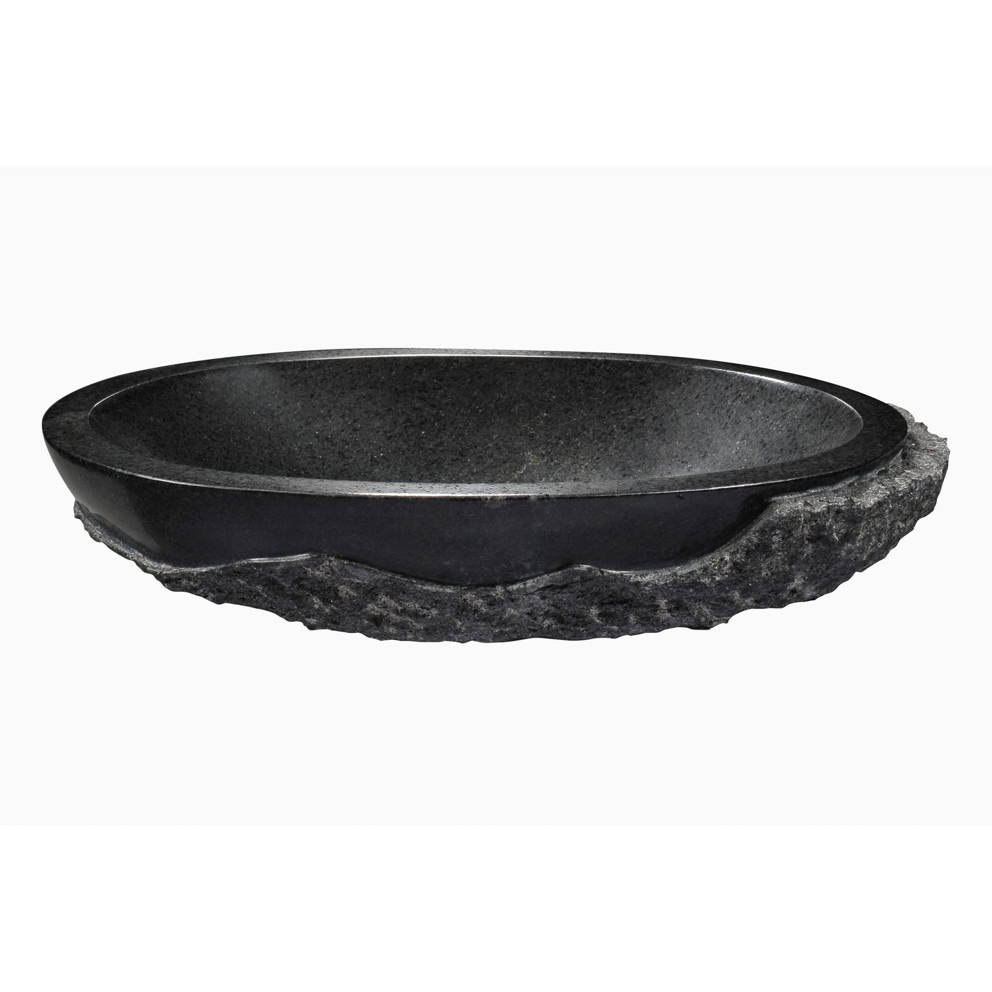 ANZZI Sotiria Series 22" x 14" Oval Shape Vessel Sink in Mandy Black Finish