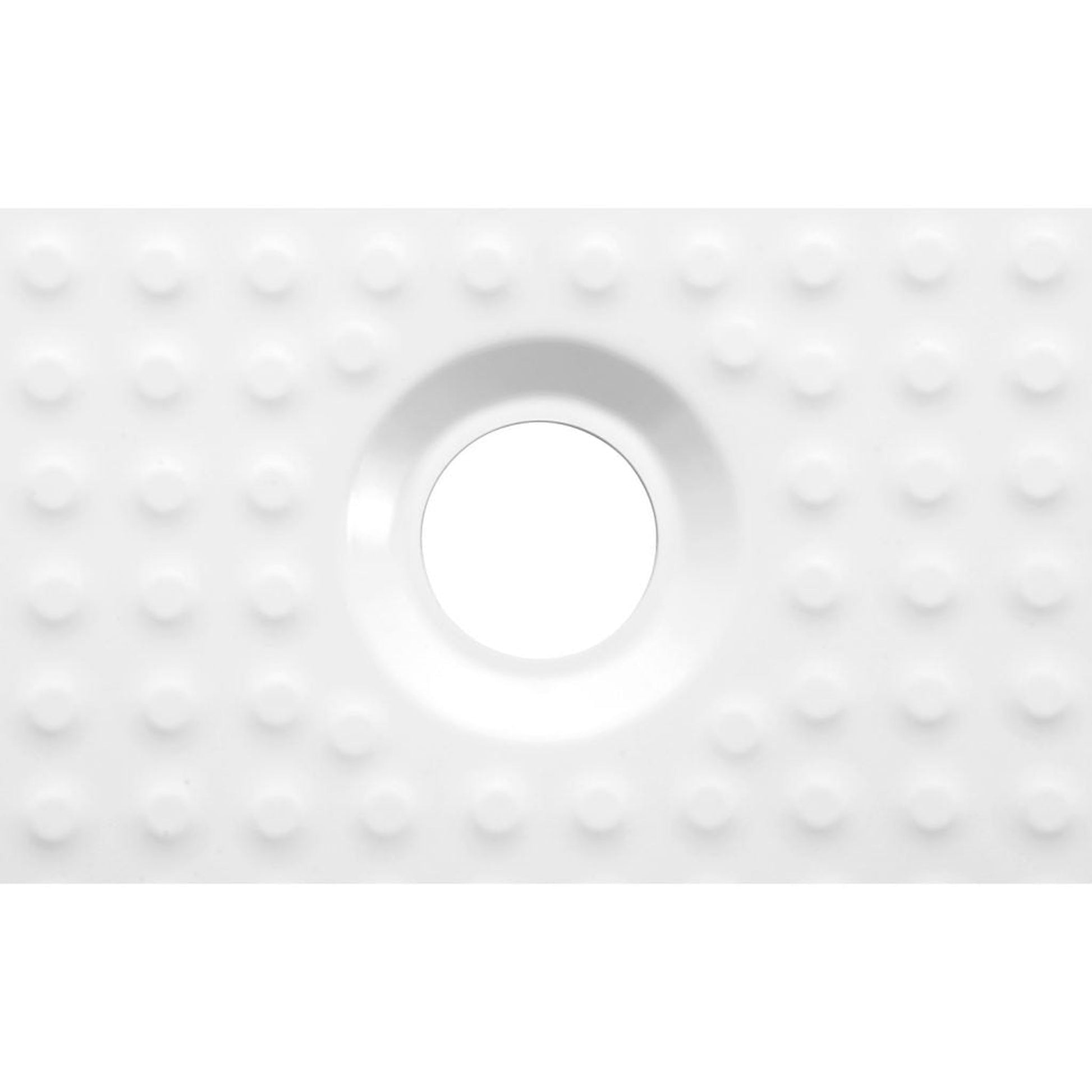 ANZZI Titan Series 36" x 36" Center Drain Without Cover Double Threshold White Shower Base With Built-in Tile Flange