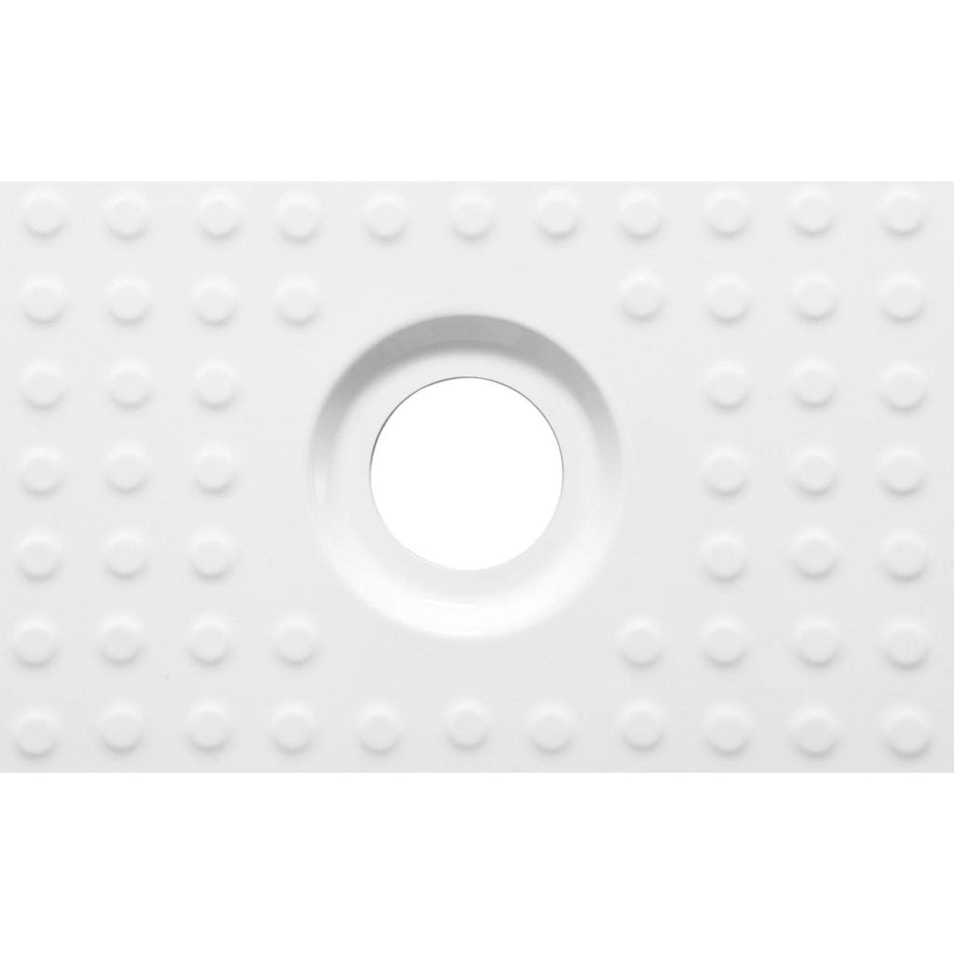 ANZZI Valley Series 38" x 38" Center Drain Double Threshold White Shower Base With Built-in Tile Flange