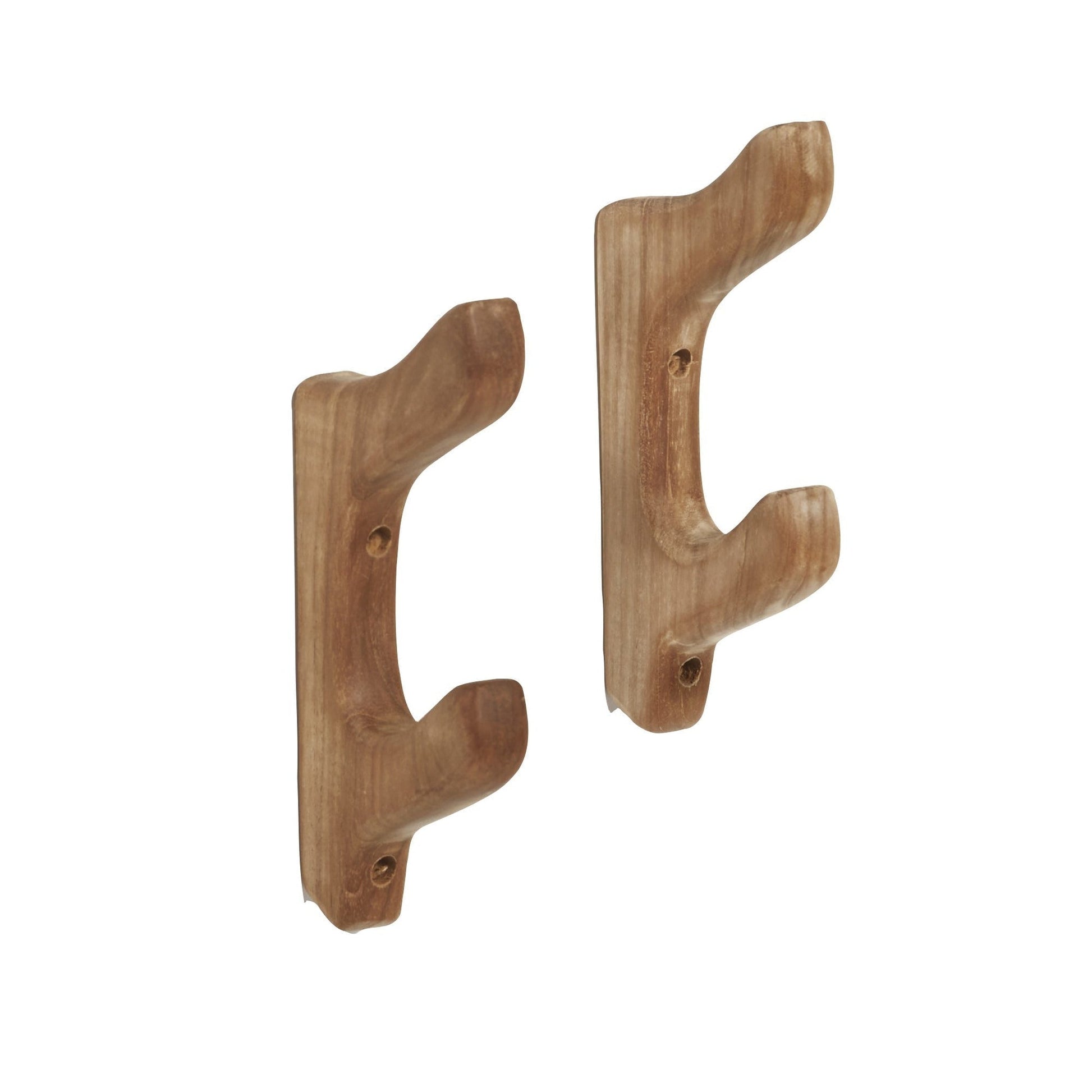 ARB Teak & Specialties 2-Piece Solid Teak Wood Towel Hooks