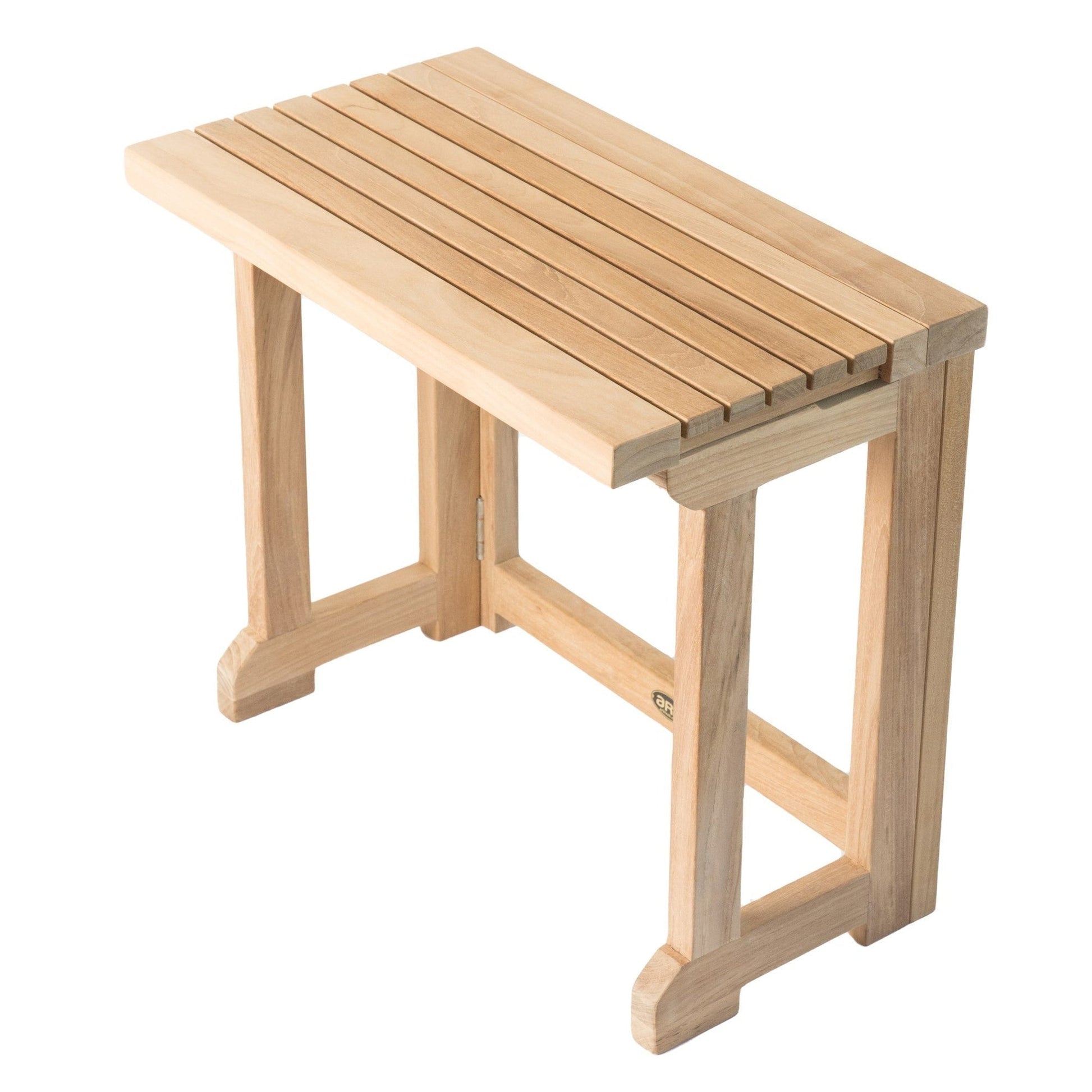 ARB Teak & Specialties 20" Solid Teak Wood Folding Shower Bench With Gateleg