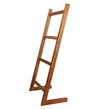 ARB Teak & Specialties 47" Solid Teak Wood Self-Standing Towel Ladder With 4 Bars