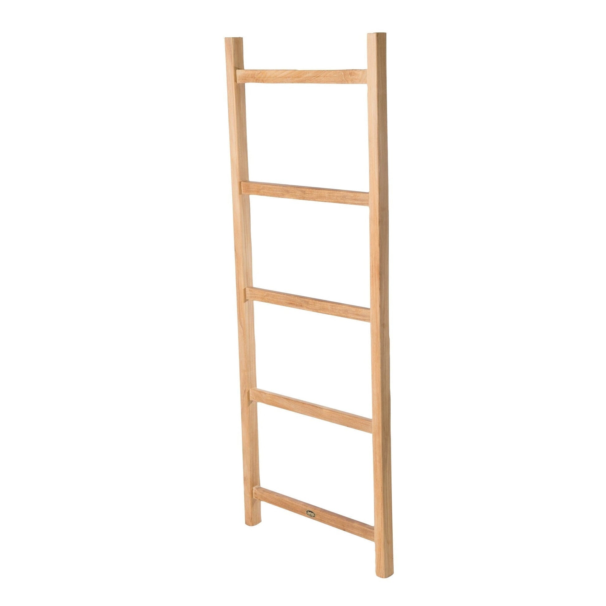 ARB Teak & Specialties 59" Solid Teak Wood Leaning Towel Ladder With 5 Bars