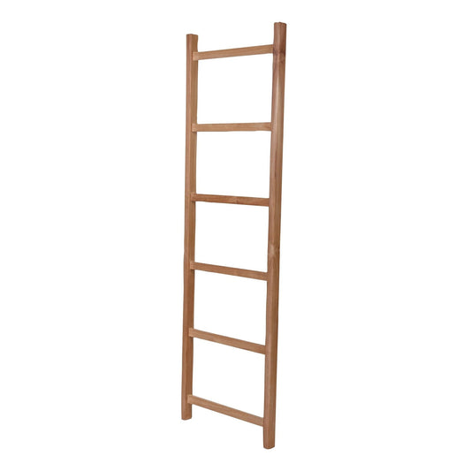 ARB Teak & Specialties 71" Solid Teak Wood Leaning Towel Ladder With 6 Bars
