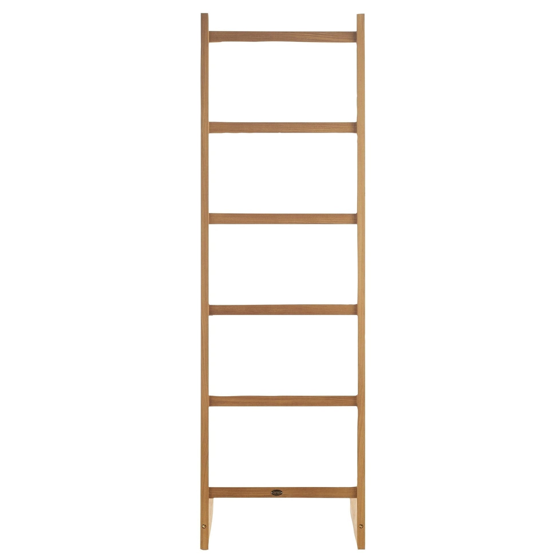 ARB Teak & Specialties 71" Solid Teak Wood Self-Standing Towel Ladder With 6 Bars