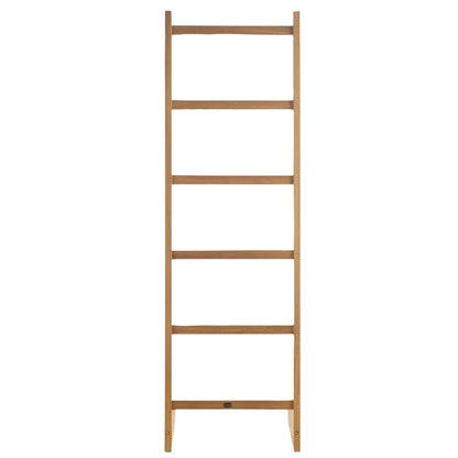 ARB Teak & Specialties 71" Solid Teak Wood Self-Standing Towel Ladder With 6 Bars
