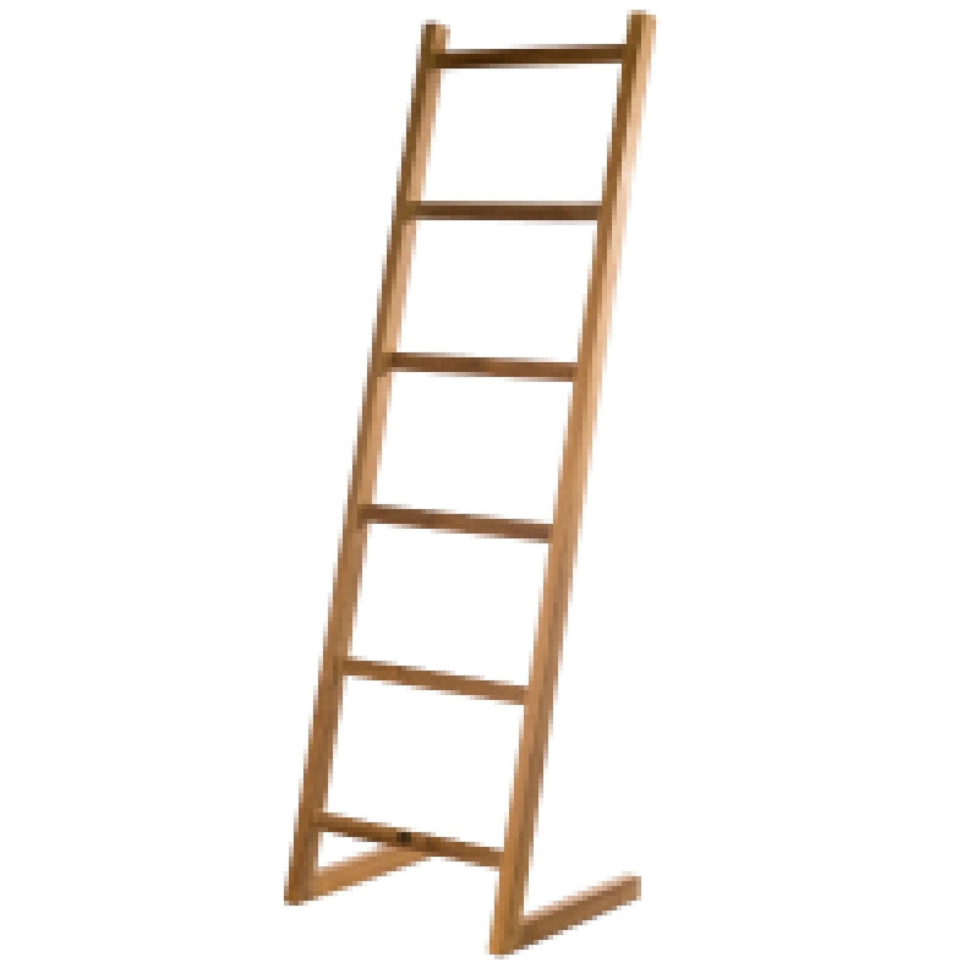 ARB Teak & Specialties 71" Solid Teak Wood Self-Standing Towel Ladder With 6 Bars