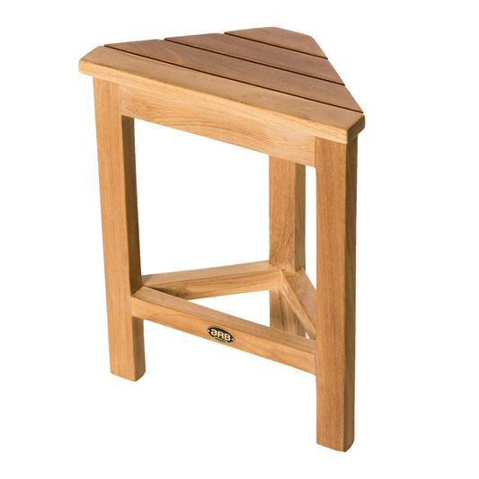 ARB Teak & Specialties Coach 15" Solid Teak Wood Corner Footrest