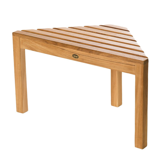 ARB Teak & Specialties Coach 32" Solid Teak Wood Corner Shower Bench