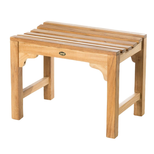 ARB Teak & Specialties Curved 24" Solid Teak Wood Shower Bench