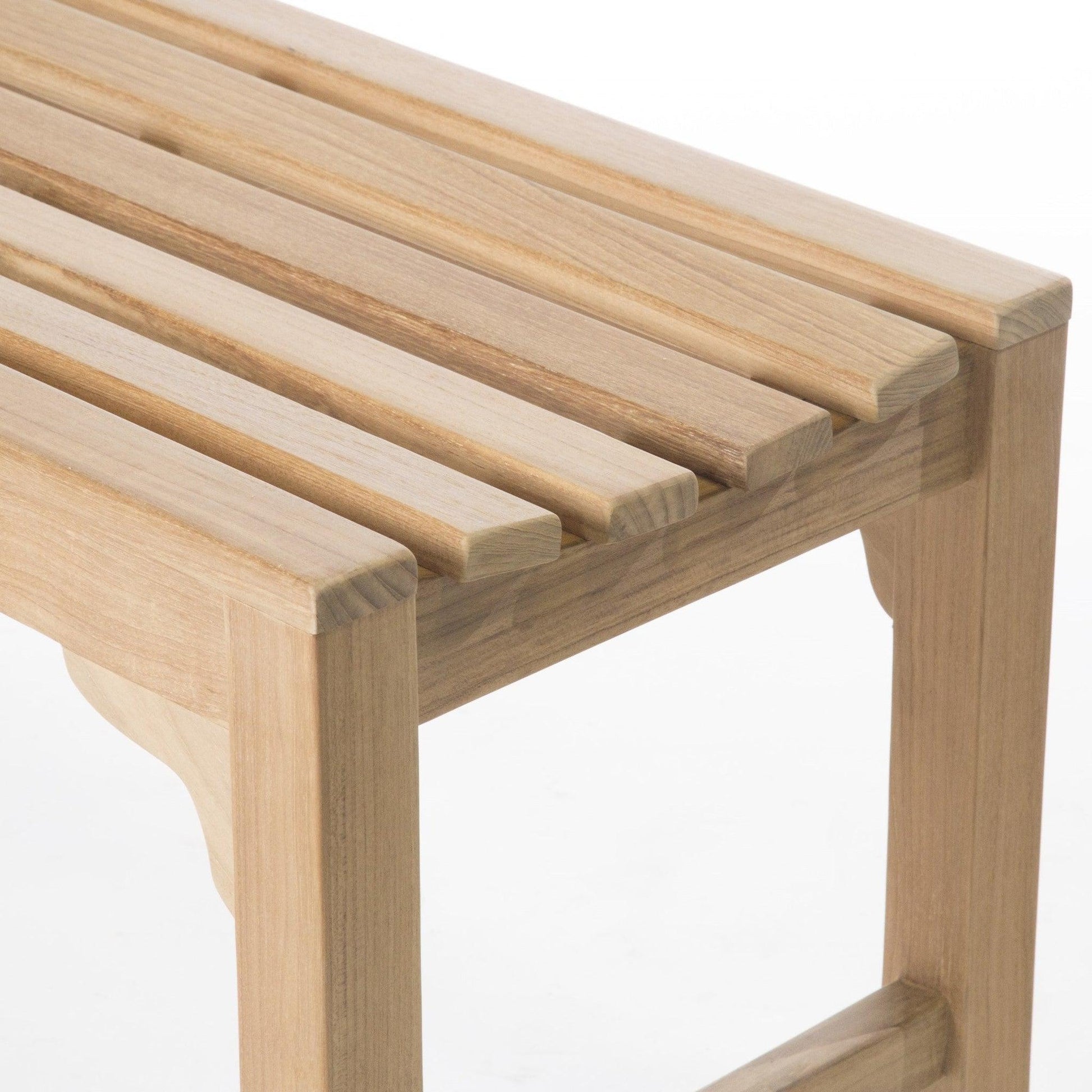 ARB Teak & Specialties Curved 47" Solid Teak Wood Shower Bench