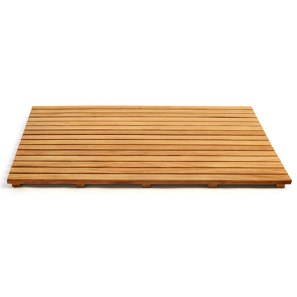 ARB Teak & Specialties Tile 36" x 30" Solid Teak Wood Shower Mat