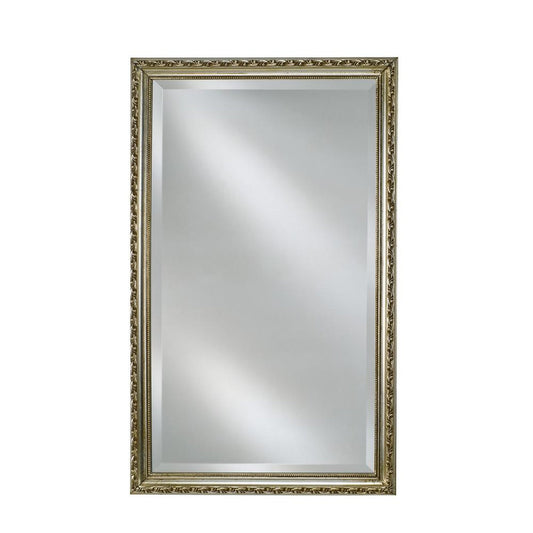 Afina Basix 24" x 30" Antique Silver Recessed Left Or Right Hinged Single Door Beveled Mirror Medicine Cabinet
