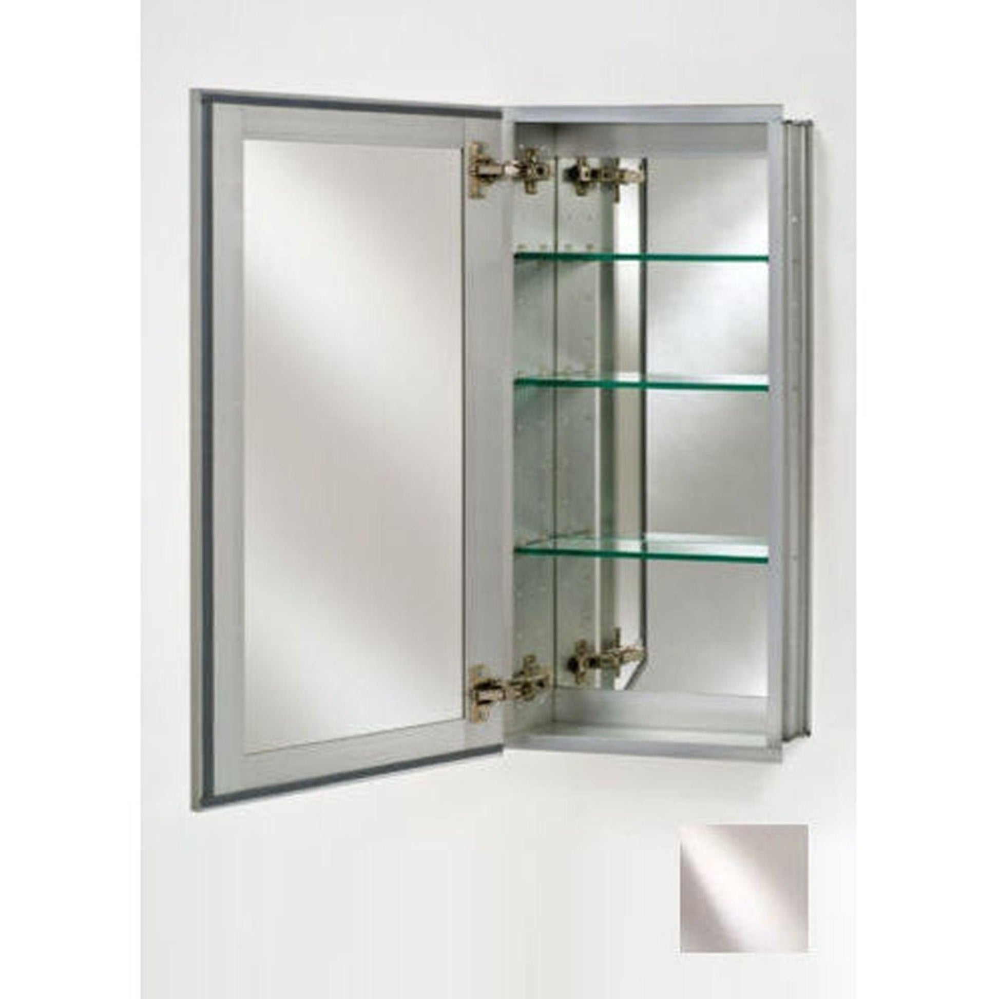 Afina Broadway 24" x 30" Deep Semi-Recessed Reversible Hinged Single Door Polished Edge Medicine Cabinet
