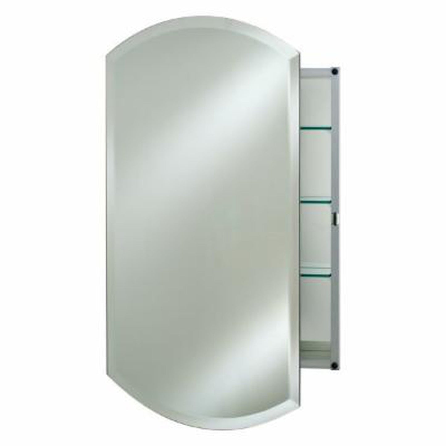 Afina Double Arch Top 16" x 26" Recessed Left Hinged Single Door Medicine Cabinet With Beveled Edge Mirror