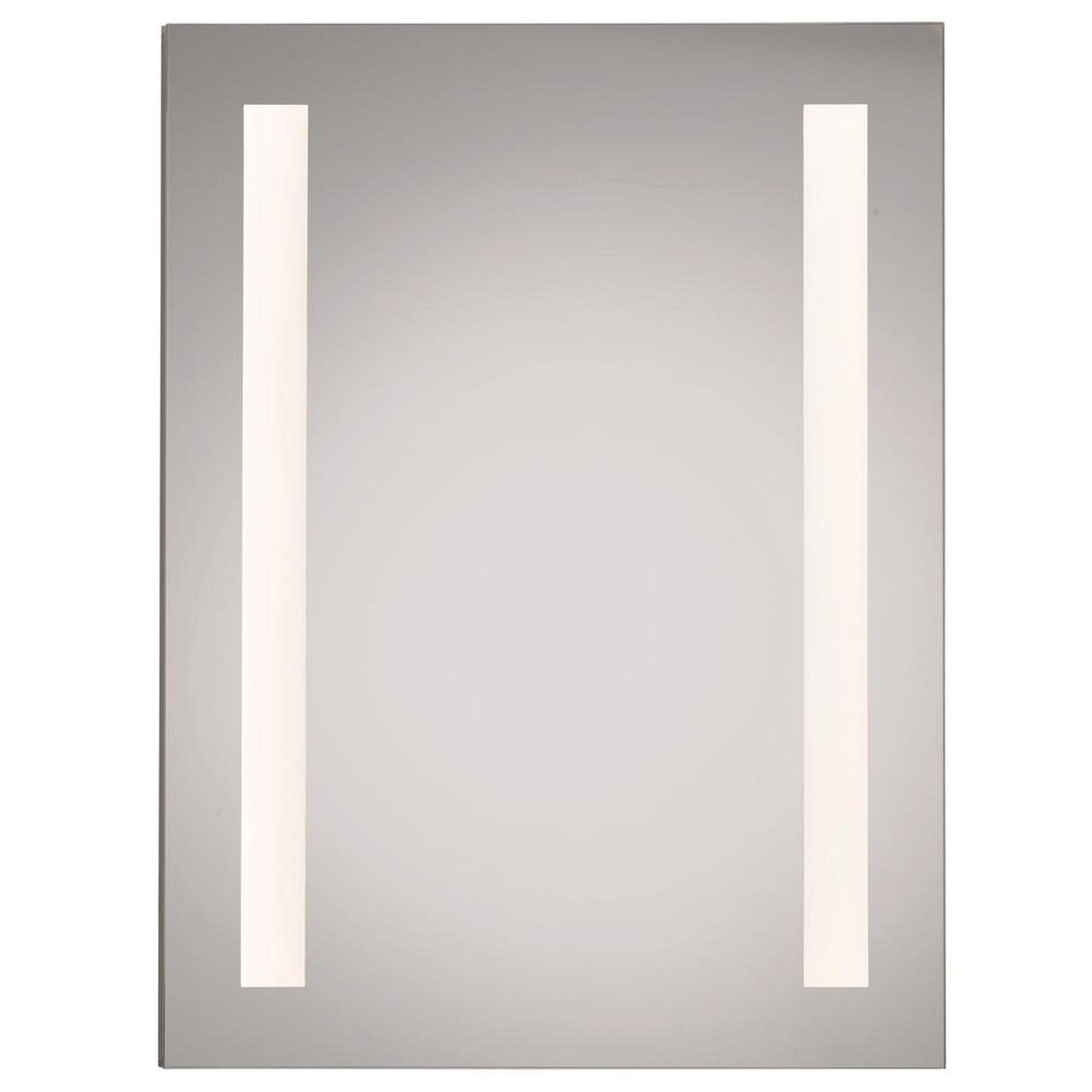 Afina Illume 24" x 36" Recessed Left Hinged Single Door Backlit LED Medicine Cabinet With Inside Electric, Nightlite and Polished Edge Mirror