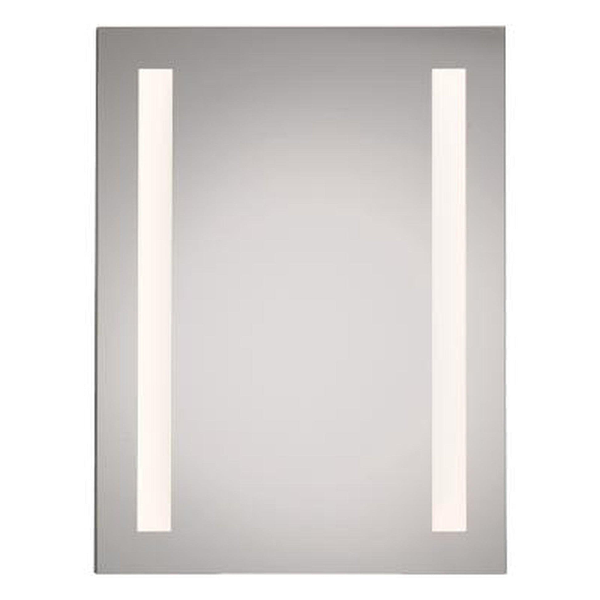 Afina Illume 24" x 36" Recessed Right Hinged Single Door Backlit LED Medicine Cabinet With Inside Electric, Nightlite and Polished Edge Mirror